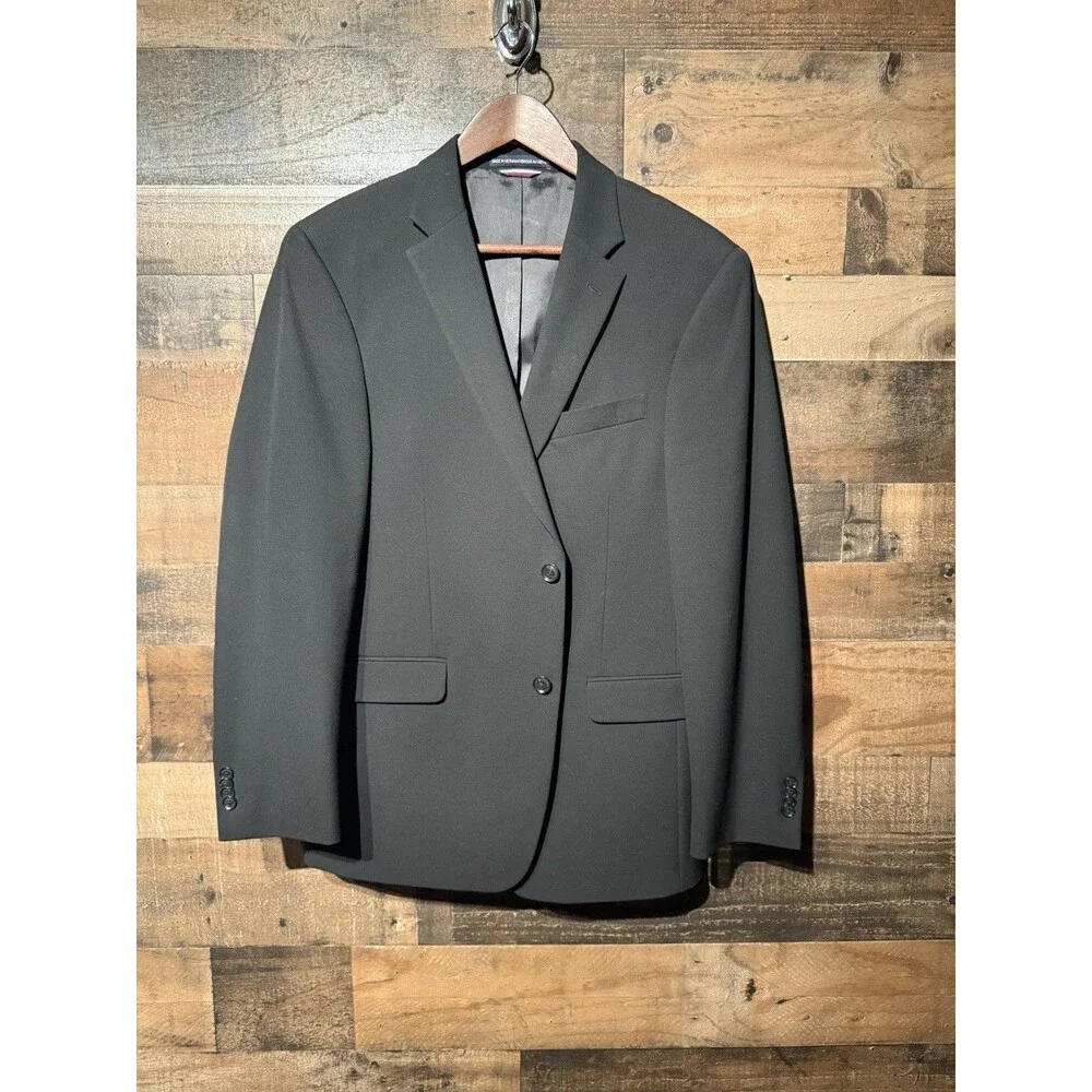 NEW- Tommy Hilfiger Mens Modern Fit Tuxedo Black Jacket Blazer 40 R $230.00